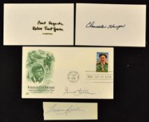 3x US Major Golf Champions autographs from the 1930's onwards to incl A Lawson Little (1940 US