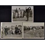 Collection of interesting Henry Cotton golfing press photographs from the 1930's to incl 1933