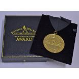 1991 Johnny Walker Tour Course Record Award Medal - in the makers gilt embossed case made by Garrard