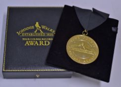 1991 Johnny Walker Tour Course Record Award Medal - in the makers gilt embossed case made by Garrard