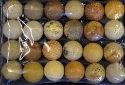 24x various recess and square mesh dimple golf balls - mostly Dunlop and some anonymous - all used