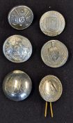 Selection of Silver Golfing Jacket Buttons to include 1924 'BGC', 1914 Stockport GC, 1910 Sandwell