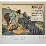 Crombie, Charles (1885-1967) After- 3x colour prints depicting The Rules of Golf - f&g overall 12"