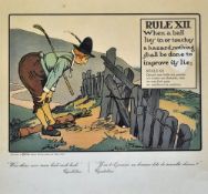 Crombie, Charles (1885-1967) After- 3x colour prints depicting The Rules of Golf - f&g overall 12"