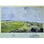 Reed, Ken FRSA-signed- "6th Hole - Western Gailes, Ayrshire, Scotland" signed Ltd ed colour print