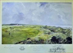 Reed, Ken FRSA-signed- "6th Hole - Western Gailes, Ayrshire, Scotland" signed Ltd ed colour print