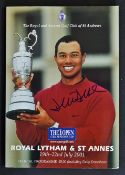 2001 Open Golf Championship signed programme - signed by the winner David Duvall to the front