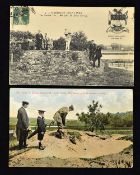 2x Mr John D Dunn Hardelot Golf Links postcards to incl a coloured card titled John Dunn "