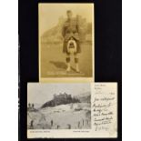 2x interesting Harlech Golf Links postcards c.1900 to incl Private MJ Walker, 11th Royal
