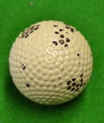 Silvertown bramble pattern golf ball c.1912 - retaining 80% original white paint and appears unused
