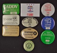 Collection of US Golf Tournament metal caddy badges from 1980's onwards to incl 1980 Colonial