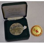 2x Golf Competitors badges to incl 1986 Whyte and Mackay PGA Championship players medal played at