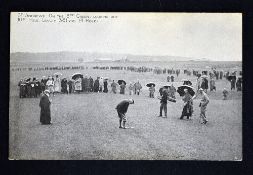 Old Tom Morris St Andrews Old Golf Course post card c.1901 - showing Old Tom officiating over