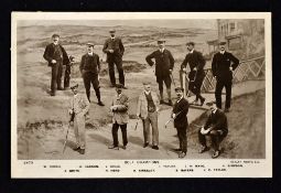 Scarce "Golf Champions" composed golfing postcard circa early 1900s with the R & A Clubhouse in