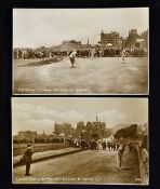 2x Early St Andrews "Road Hole" Golfing postcards c.1920's - possibly 1927 Open Golf Championship