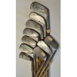 10x various smf and other irons Harry Vardon /Tom Stewart sand iron (shortened), Maxwell m/