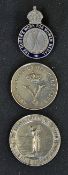 3x Ladies Silver Golf Medals includes 1907 Sunningdale GC, Sunshine House Fund with lady golfer in