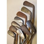 10x various smf and other irons - all in need of restoration with one needing a grip - notably Wm