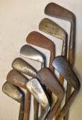 10x various smf and other irons - all in need of restoration with one needing a grip - notably Wm