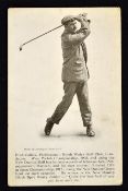 Scarce The Dunlop Rubber Co Ltd Birmingham advertising golfing postcard - featuring Fred Collins,