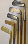 5x Assorted Clean Polished Putters including an exaggerated Maxwell Goose neck blade, another