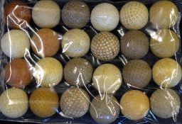 24x various square mesh dimple golf balls - mostly Dunlop, a Kro-flite and some anonymous - all used