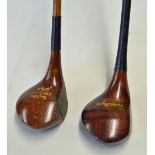 2x good golfing woods to incl Walter Hagen brassie together with J H Taylor Confidus Pat spoon (2)