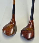 2x good golfing woods to incl Walter Hagen brassie together with J H Taylor Confidus Pat spoon (2)