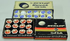24x various Dunlop wrapped golf balls to include 12x Warwick (1 unwrapped & unused) and 12x Dunlop