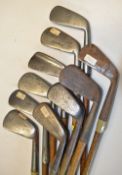 10x various smf and face irons - 2x Maxwell one stamped Ben Sayers North Berwick and Monte Carlo,