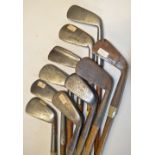 10x various smf and face irons - 2x Maxwell one stamped Ben Sayers North Berwick and Monte Carlo,