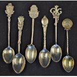 6x Silver Golf Spoons to include BHGC 1910, Halesowen GC 1918, Ross GC 1914, Kilmarnock, CCGC