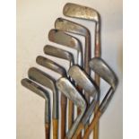 10x assorted putters to incl Tom Morris/Tom Stewart wry neck with Tom Morris portrait, 2x Tom