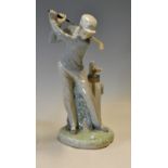 Fine Lladro handmade bone china golfing figure c. 1972 - overall 9.5"h c/w makers stamp mark to