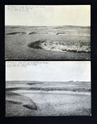 2x St Andrews Old Golf Course postcards - Grano Series titled "St Andrews. The Long Bunkers to be