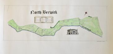 North Berwick Golf Course - hand crafted coloured course plan from The Windsor Collection of Classic