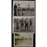 3x early golf press photographs from 1913 onwards to incl Arnaud Massy playing golf at La Boulie