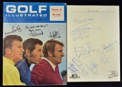 1970 Golf Illustrated magazine signed to the front cover by former Ryder Cup players Maurice