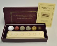 "The Development of The Golf Ball-An Historic Record of its Evolution" desk gift set in the original