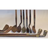 Interesting collection of 10x various irons to incl 4x Smiths/Fairlies Pat anti-shank irons, James