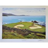 Baxter, Graeme signed USA Golf Course prints (2) to incl "7th Hole Pebble Beach" and "Augusta, USA