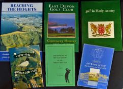 English Golf Club Centenary Books - mostly South West regions to incl Golf in Hardy Country c/w dust