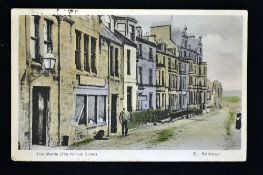 Scarce Tom Morris Golf Links Lane coloured postcard - St Andrews franking, and dated July 1905