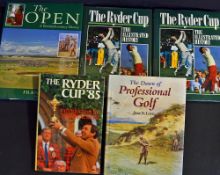 Various Open Championship Golf, Ryder Cup and other golf books to incl "The Open-A Twentieth Century