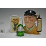 Royal Doulton "Golfer" large bone china character jug c.1970 - limited edition with details to the