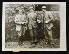 1913 US Open Golf Championship press photograph - showing the winner Francis Ouimet (20yr old)
