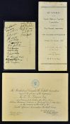 1924 South African Football Team Signed Ephemera to include 1924 Signed Postcard (laminated) with