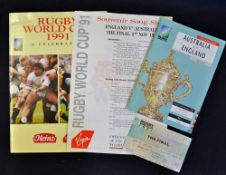 1991 Rugby World Cup Final collection to incl the final match programme and ticket, large coloured