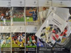 1990's Collection of Manchester United Champions League football programmes to include 1994/95 homes