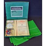 Subbuteo 'Fivesides' Football Game with original box, goals, balls, pitch, surround, literature